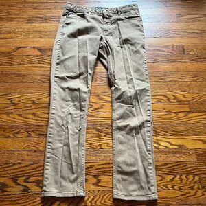 Roots Canada Khaki Jeans Men's Size 31x30 Slim Fit Stretch Cotton Denim Pants